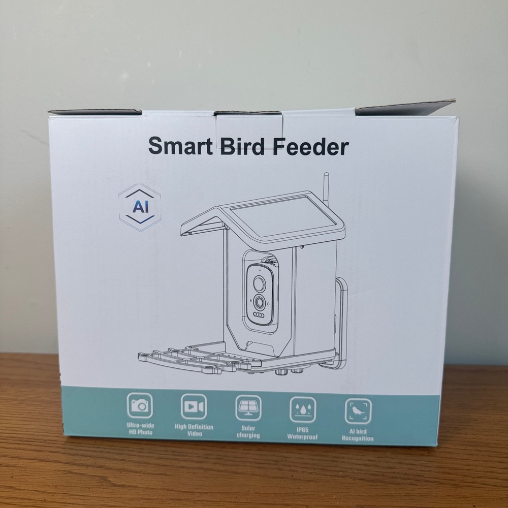 DOROEO Smart Bird Feeder with Camera AI Recognition Solar‎ Powered HD Video NEW